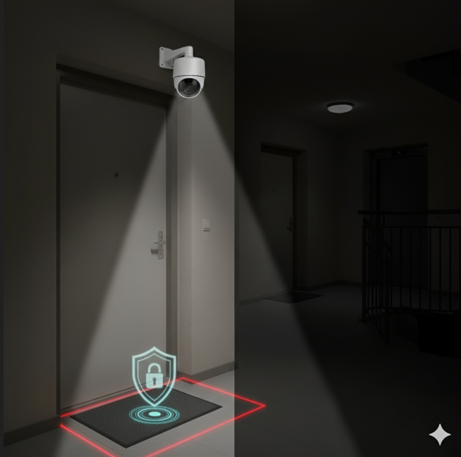 angolo di visuale ripreso dalla telecamera di videosorveglianza