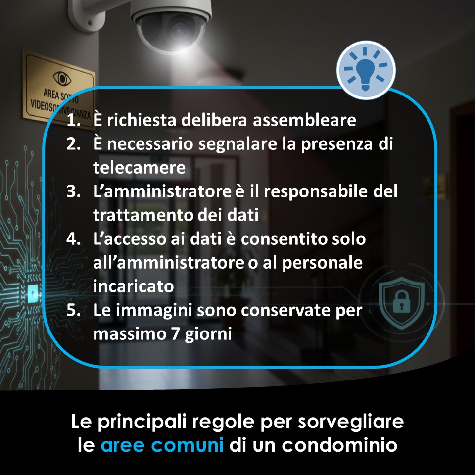 Le principali regole per sorvegliare adeguatamente le aree comuni di un condominio