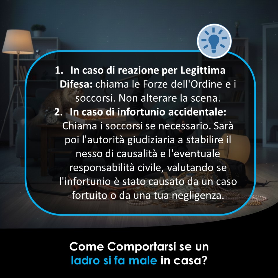 ecco come comportarsi se un ladro si fa male in casa