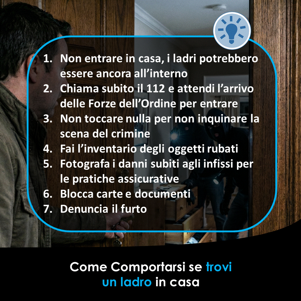 cosa fare se sorprendi dei ladri a rubare in casa