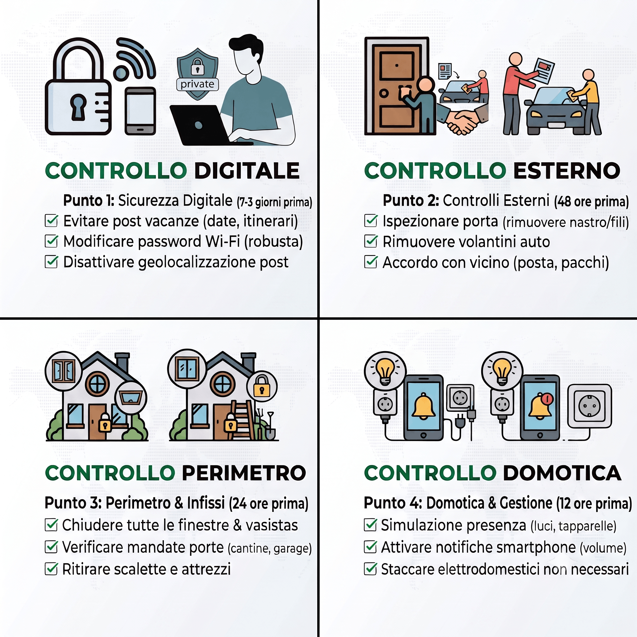 cosa fare per non trovare la casa svaligiata dopo le vacanze