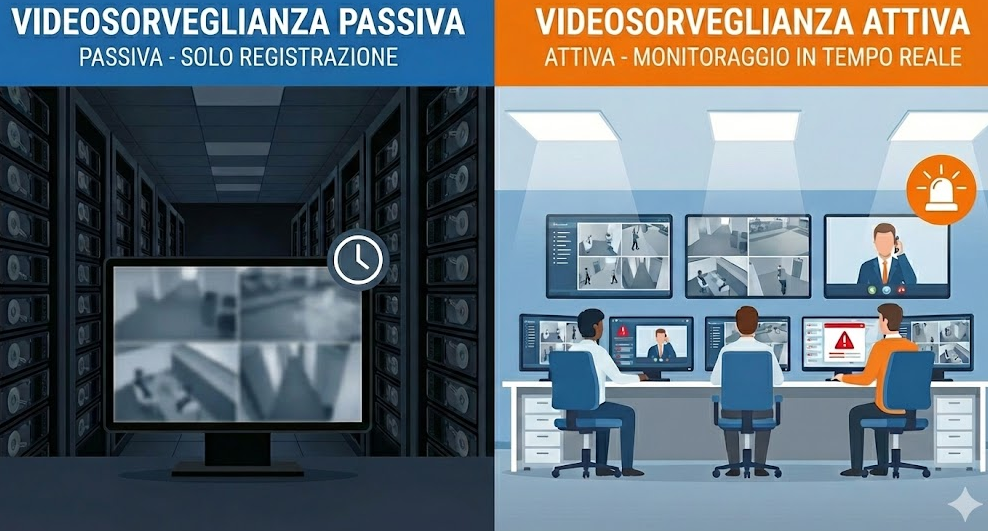 videosorveglianza attiva o passiva qual è la differenza