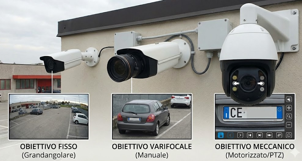 telecamere con obiettivo varifocale fisso e meccanico